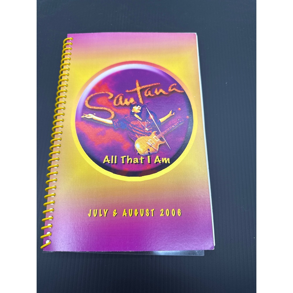 Santana All That I Am 2006 Tour Itinerary Book July August Music Memorabilia